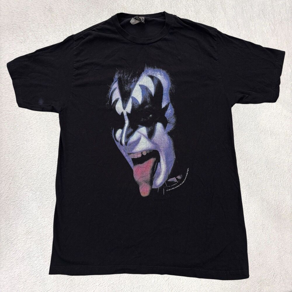 Kiss Gene Simmons T-Shirt Black MD 2000s Grunge Band Tee
